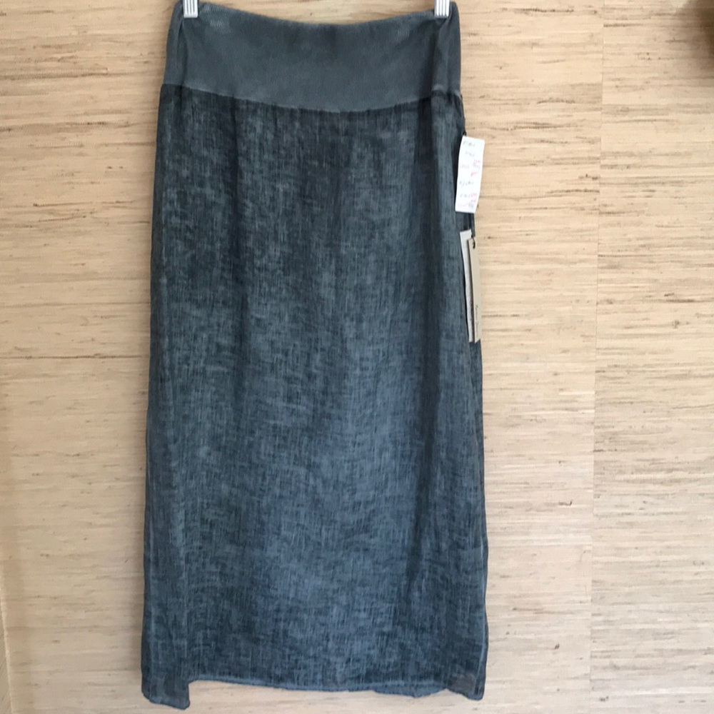 Beau Jours linen cotton blend skirt NWT